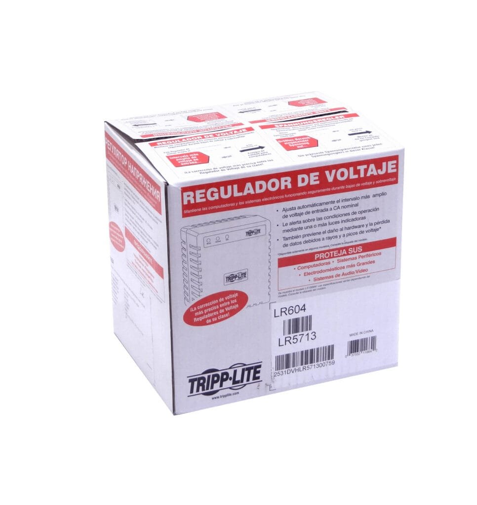 LR604 - TRIPPLITE 600W Regulador Tension 181-274VAC 3-out-C13 1-in-C14-750W