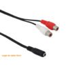 3,5mm-H 2-RCA-H 15cm 0,15mt Hembra-Hembra Cable Plug-RCA Phone-1/8-H - Imagen 2