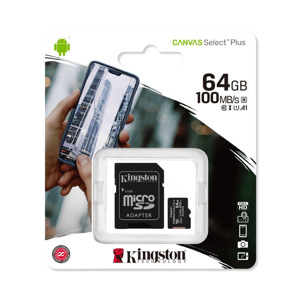 KINGSTON 64GB MicroSD-XC c/Adaptador-SD SDCS2/64GB