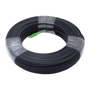 JPSA-100 - Negro Drop-Port 100mt SC/APC MonoModo SM SX Pigtail Cable Fibra G652D