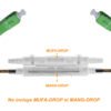 JPSA-100 - Negro Drop-Port 100mt SC/APC MonoModo SM SX Pigtail Cable Fibra G652D - Imagen 3