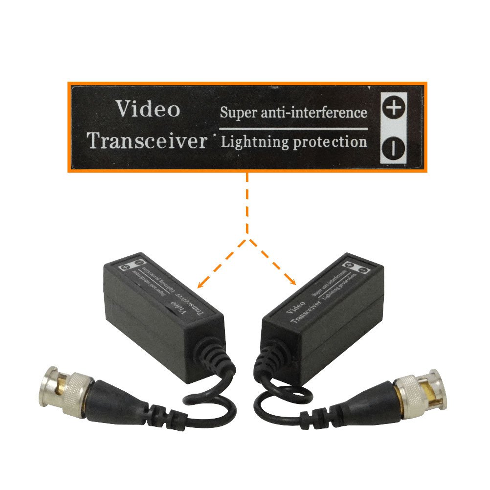 BALUN-PARA - Video Balun Punchable ParaRayo Pasivo 1-Par 2-Unids CCTV UTP BNC-Macho
