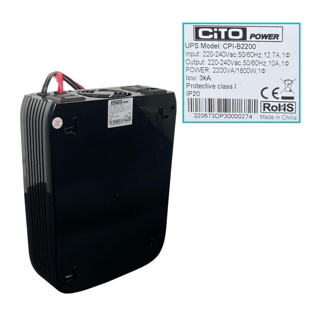 CITO 1800W 90-280VAC UPS req-Bat-24VDC Inversor Onda-Modificada 15ms