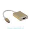 USBC-HDMI - USB-C-M USB3.1 HDMI-H v1.4 1080p Adaptador Cable 12cm solo-PC - Imagen 2