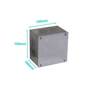 FPCWM-4 - B15 Caja 150x150x100mm c/Tapa-155x155mm Zincada Metalica