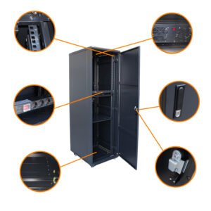 RK42-8LF - Fondo-80cm 42U Chapa-Uni Vent Rack Ancho19p/60cm Piso 2-Bandej55cm PDU - Imagen 6