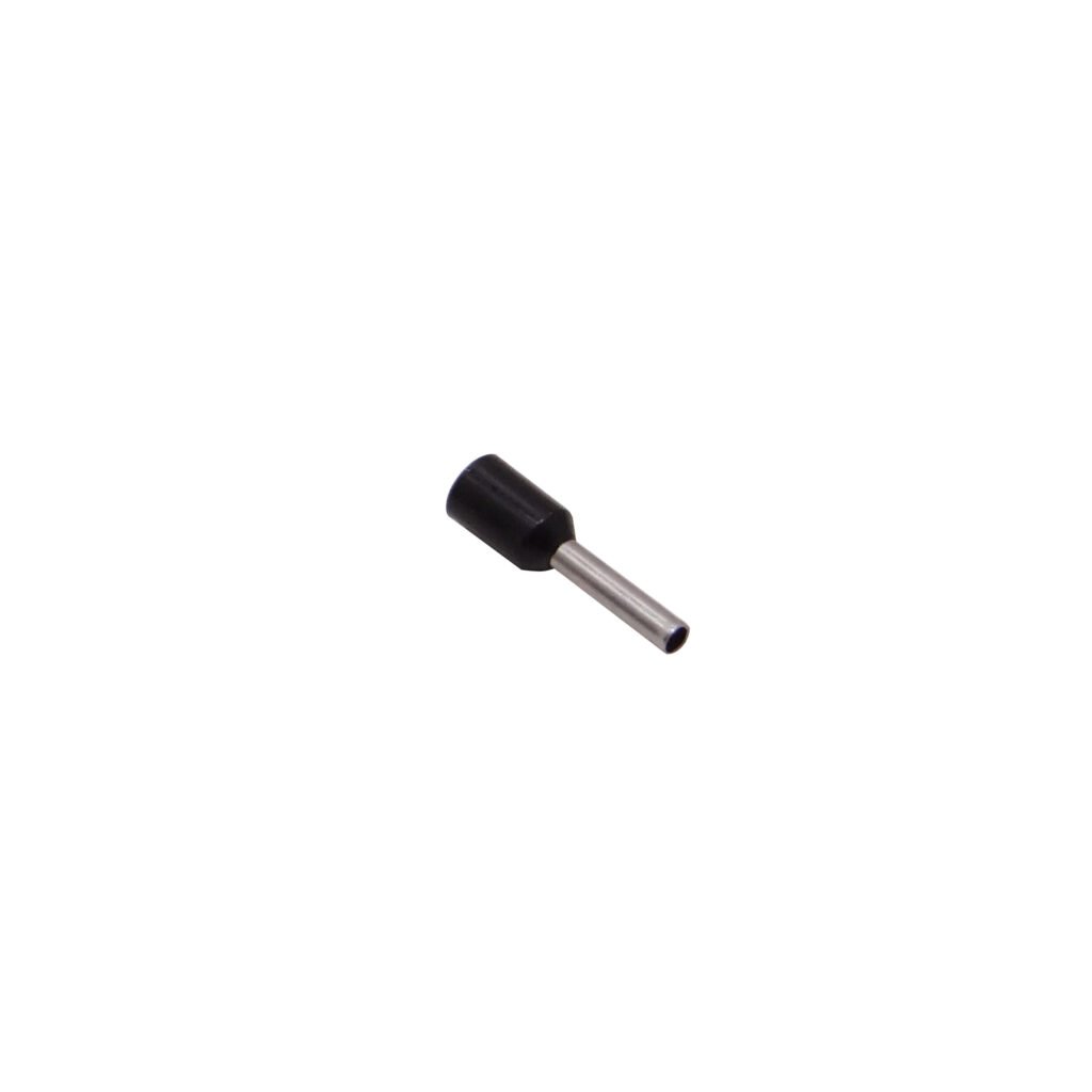 E1008-N - Negro 1,0mm2 8/15mm 100-unid AWG18 Ferrules Terminal Aislado Crimpeabl