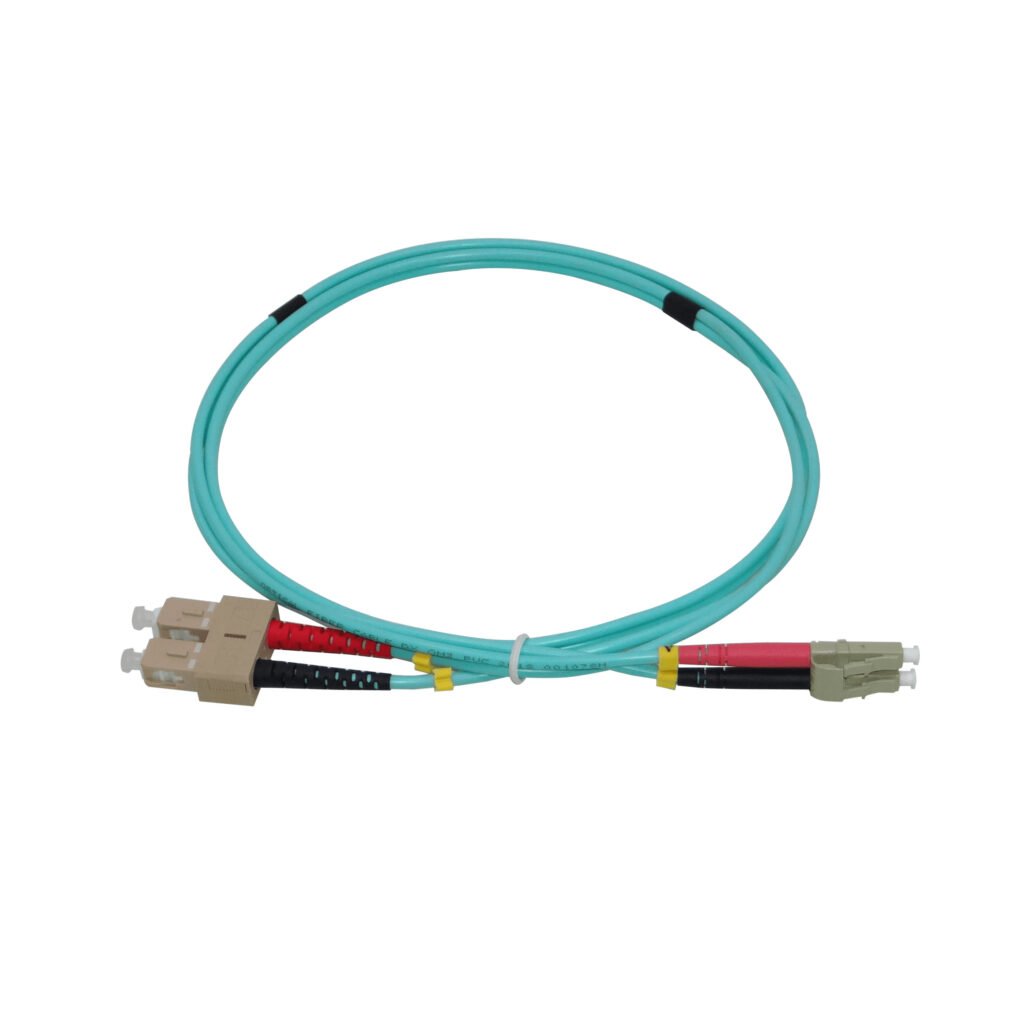 JF3LC1 - 1mt LC-SC OM3 MultiModo MM Duplex Jumper Fibra 50/125um 3.0mm LSZH