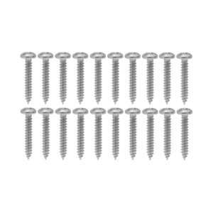 R12-1.2 - 20-unids. 12 x 1 1/4 Largo-32mm Plata Cruz Tornillos Roscalata Punta