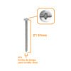 YUR8-1 - 20-unids. 8 x 2 Largo-51mm Plata Cruz Tornillos Roscalata Punta - Imagen 2
