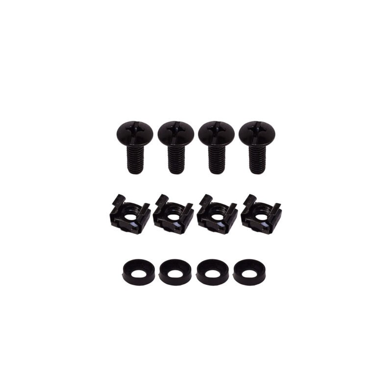 RAD-2G - 2U-88mm Ganchos Metalicos Ordenador Negro Profundidad-79mm