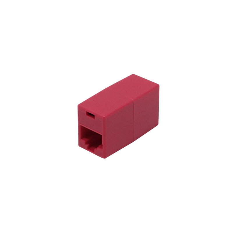 Copla Roja RJ45-RJ45 Hembra-Hembra Union Cupla