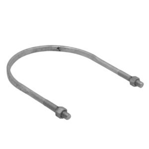KTL0240 - Clamp Falta-Pletina 207-240mm Galvanizada p/Poste Redondo Tuercas-23mm