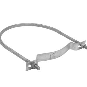 KTL0320 - Clamp 310mm 303-319mm Galvanizada para Poste Redondo Tuercas-23mm