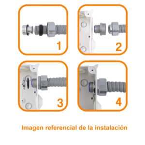 M01-SA - Metalico 1-Pulg Prensa Estopa para Flexible Aislacion IP65