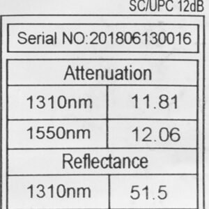 ATSC-12 - 12dB SM SC/UPC Attenuator Atenuador SC-Macho/SC-Hembra MonoModo - Imagen 2