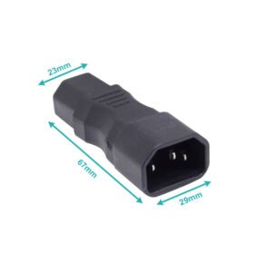 C14-C15 - Hembra-C15 Macho-C14 Recto Adaptador Electrico 10A 250V WA-0162