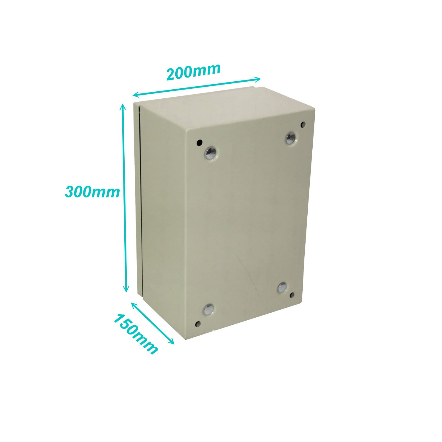 ST2-315 - TIBOX 300x200x150mm 1-chapa/sin-Llave Caja Metalica IP66 Beige c/Placa