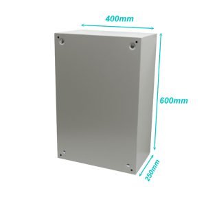 ST4-625 - TIBOX 600x400x250mm 2-chapa-sin/Llave Caja Metalica IP66 Beige c/Placa