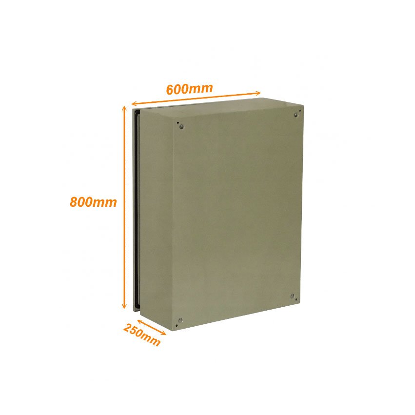 ST6-825 - TIBOX 800x600x250mm 2-chapas s/Llave Caja Metalica Tablero IP65 Beige