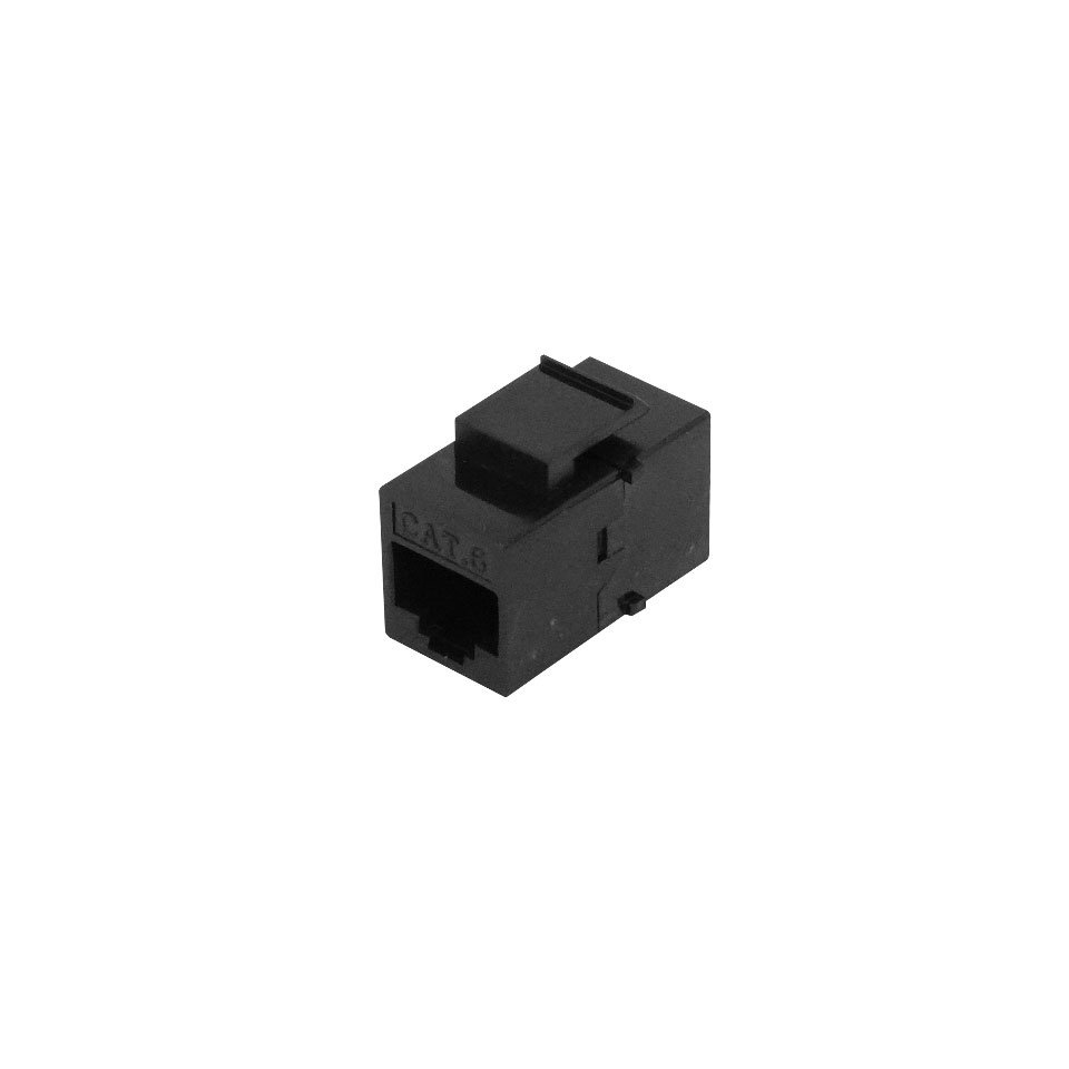KC6N - Negro CAT6 UTP Copla RJ45-RJ45 Keystone Feedthrough