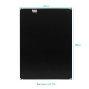 RAP-15 - LINKMADE 15U 667mm Tapa Cubre Espacio Rack 19 Pulgadas Fierro Negro - Imagen 3