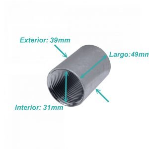 M01-COP - Zincado 1-Pulg Copla Largo-50mm Hilo Interno