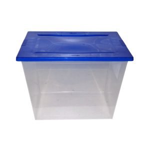 PLA-27 - WENCO Caja c/Tapa 27Lts Transpar 33x42cm 30cm-Alt PP Rectangular Mybox