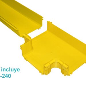CCA-240-TH - 240x100mm Derivacion Horizontal Tee Amarilla PC+ABS LSZH Hembra - Imagen 3