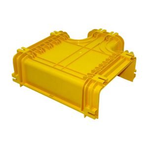 CCA-240-TH1 - 240x100 a 120x100mm Derivacion Horizontal Tee Amarilla PC+ABS LSZH Hem