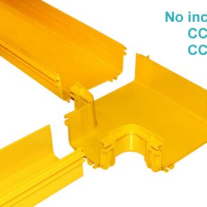 CCA-240-TH1 - 240x100 a 120x100mm Derivacion Horizontal Tee Amarilla PC+ABS LSZH Hem - Imagen 3