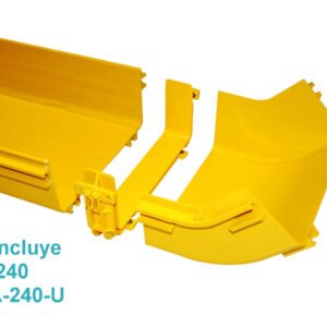 CCA-240-AI - 240x100mm Angulo 45º Interior Amarilla PC+ABS LSZH Macho - Imagen 3