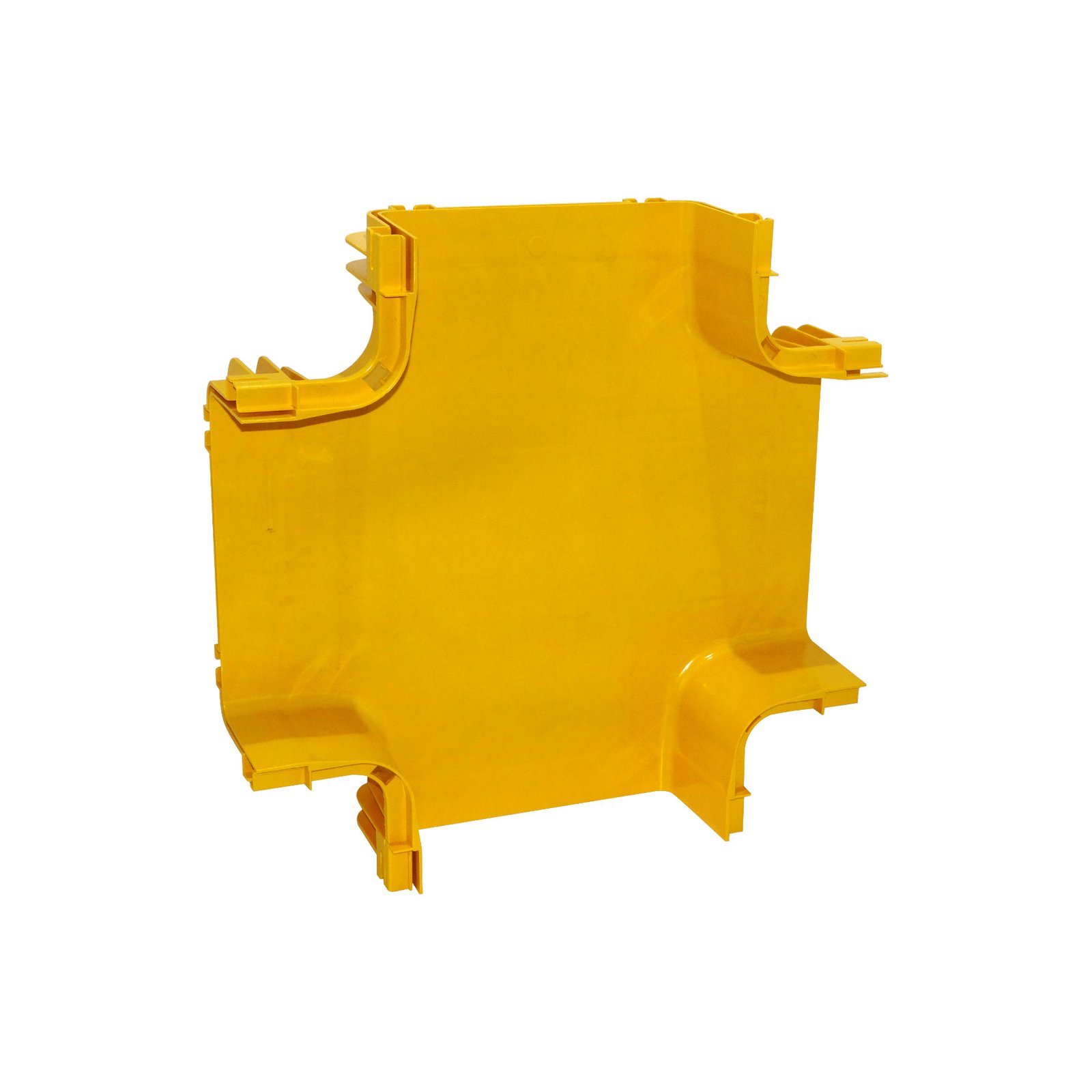 CCA-240-X - 240x100mm Derivacion Cruz Horizontal Amarilla PC+ABS LSZH Hembra