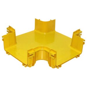 CCA-240-X - 240x100mm Derivacion Cruz Horizontal Amarilla PC+ABS LSZH Hembra - Imagen 2