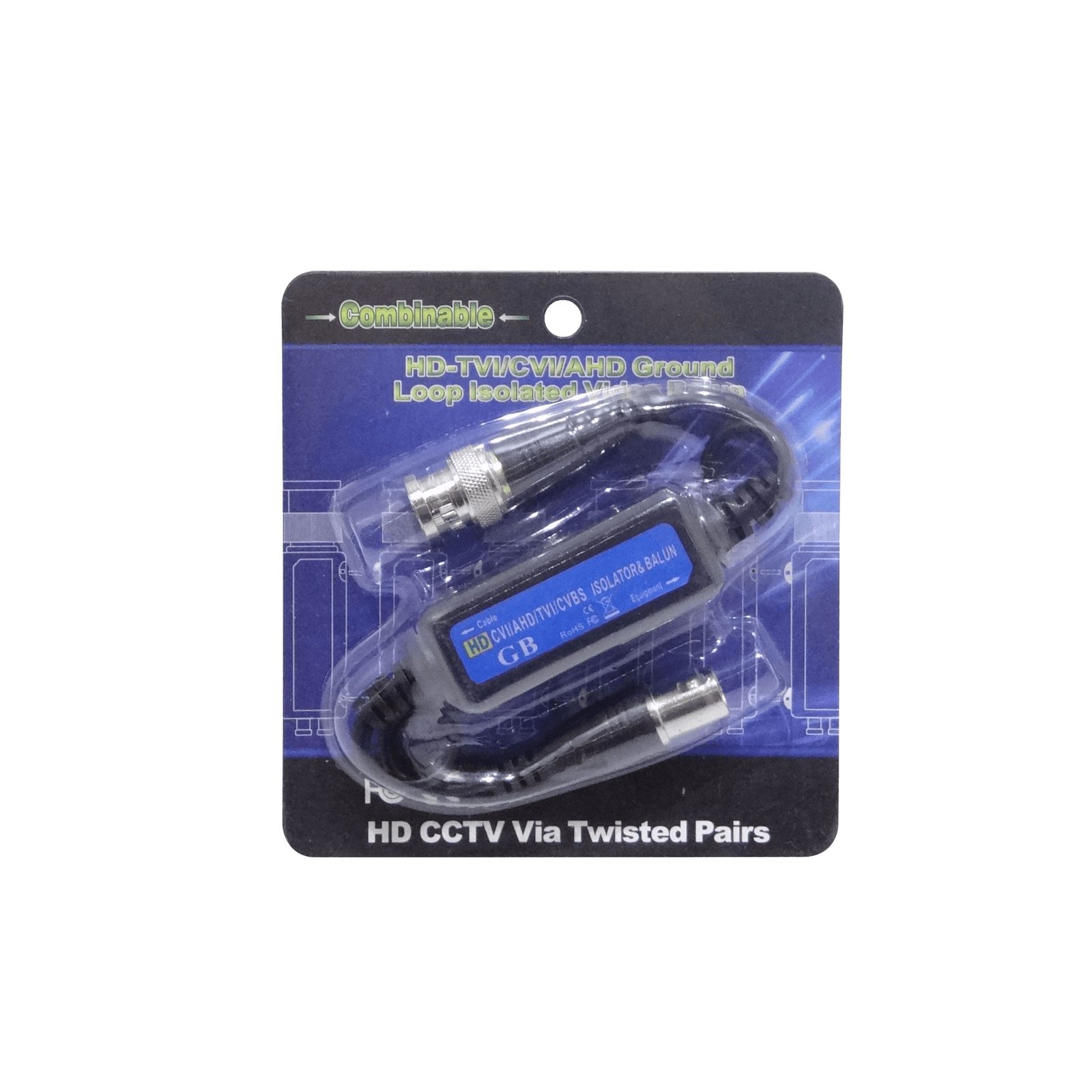 BALUN-FILTRO - Video Balun Filtro Aislador de Tierra BNC-Macho BNC-Hembra