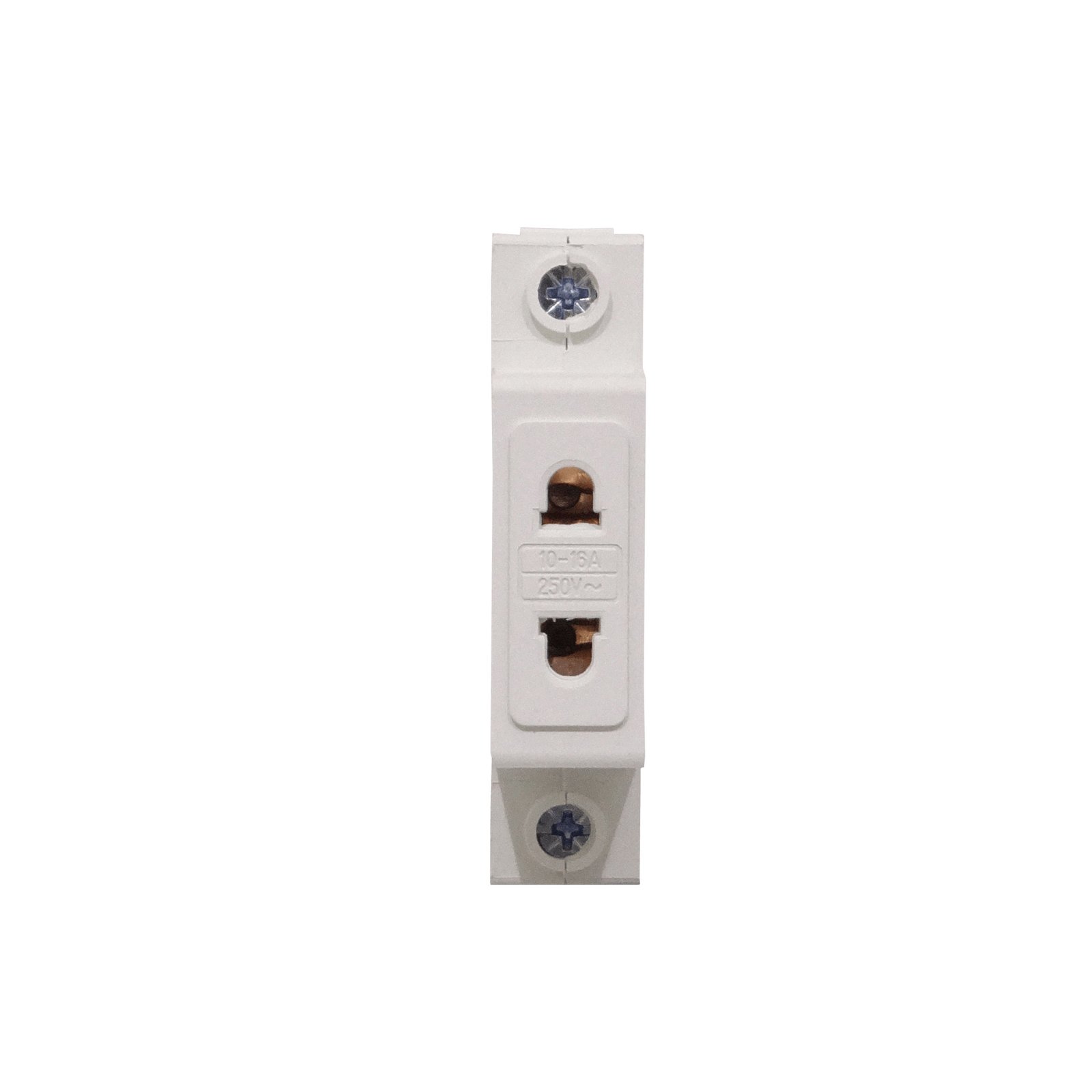 ENCHUFE-DIN - 1-Enchufe 10/16A sin-Tierra US-EU-CL para Riel Din Ancho-18mm sin-Norm