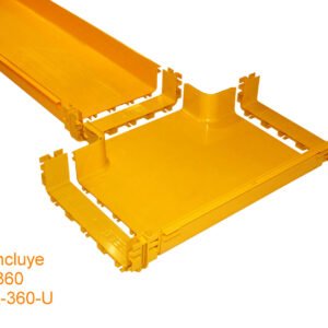 CCA-360-TM - 360x100mm Derivacion Horizontal Tee Amarilla PC+ABS LSZH Macho - Imagen 2