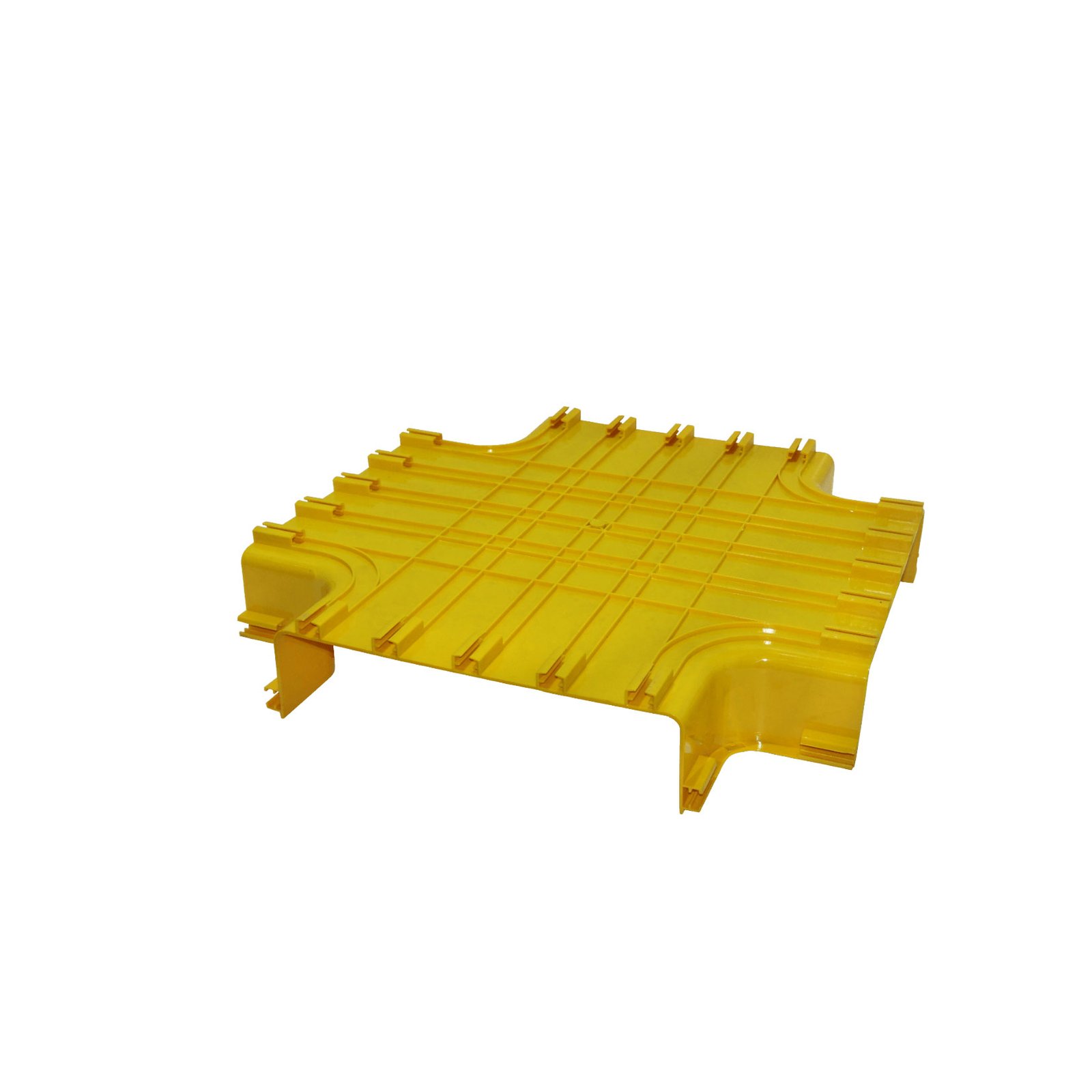 CCA-360-XM - 360x100mm Derivacion Cruz Horizontal Amarilla PC+ABS LSZH Macho