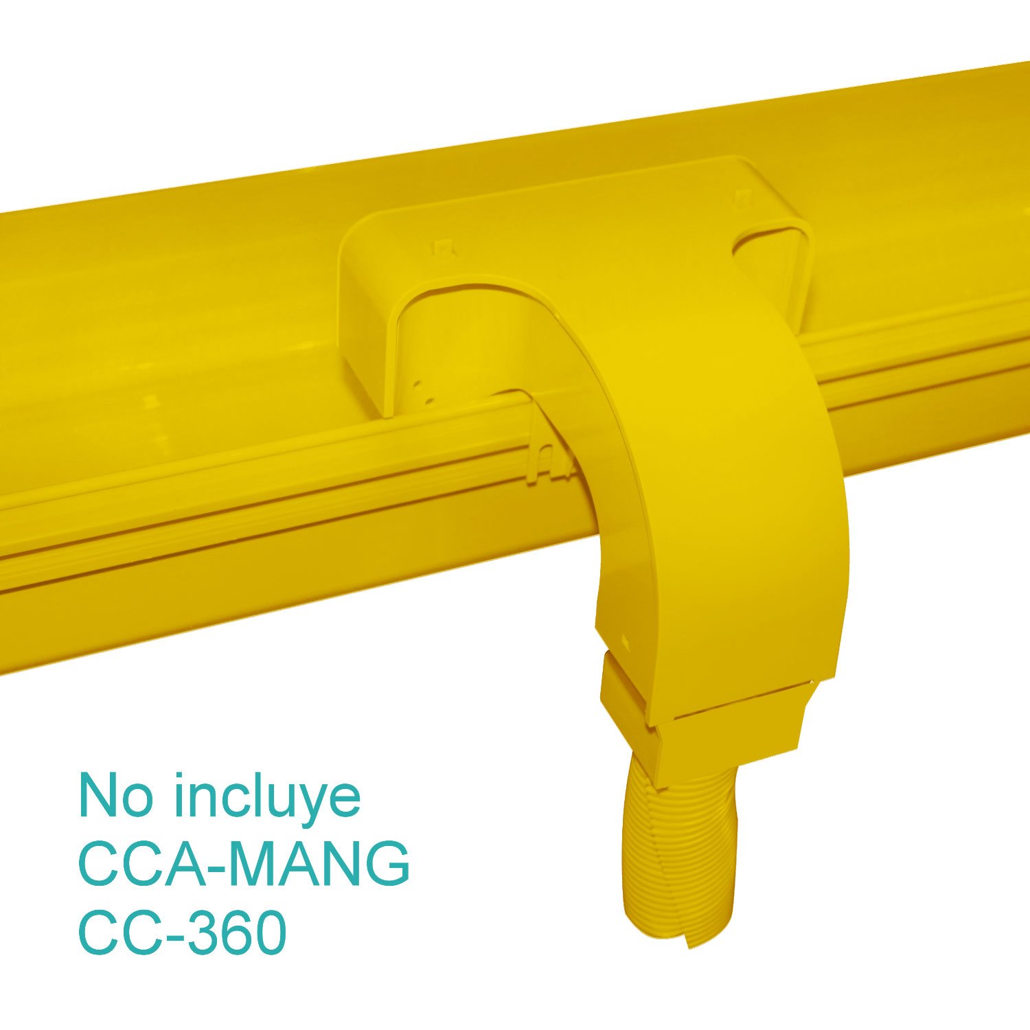 CCA-KMFM - Conexion lateral para 120/240/360x100mm Amarilla PC+ABS LSZH