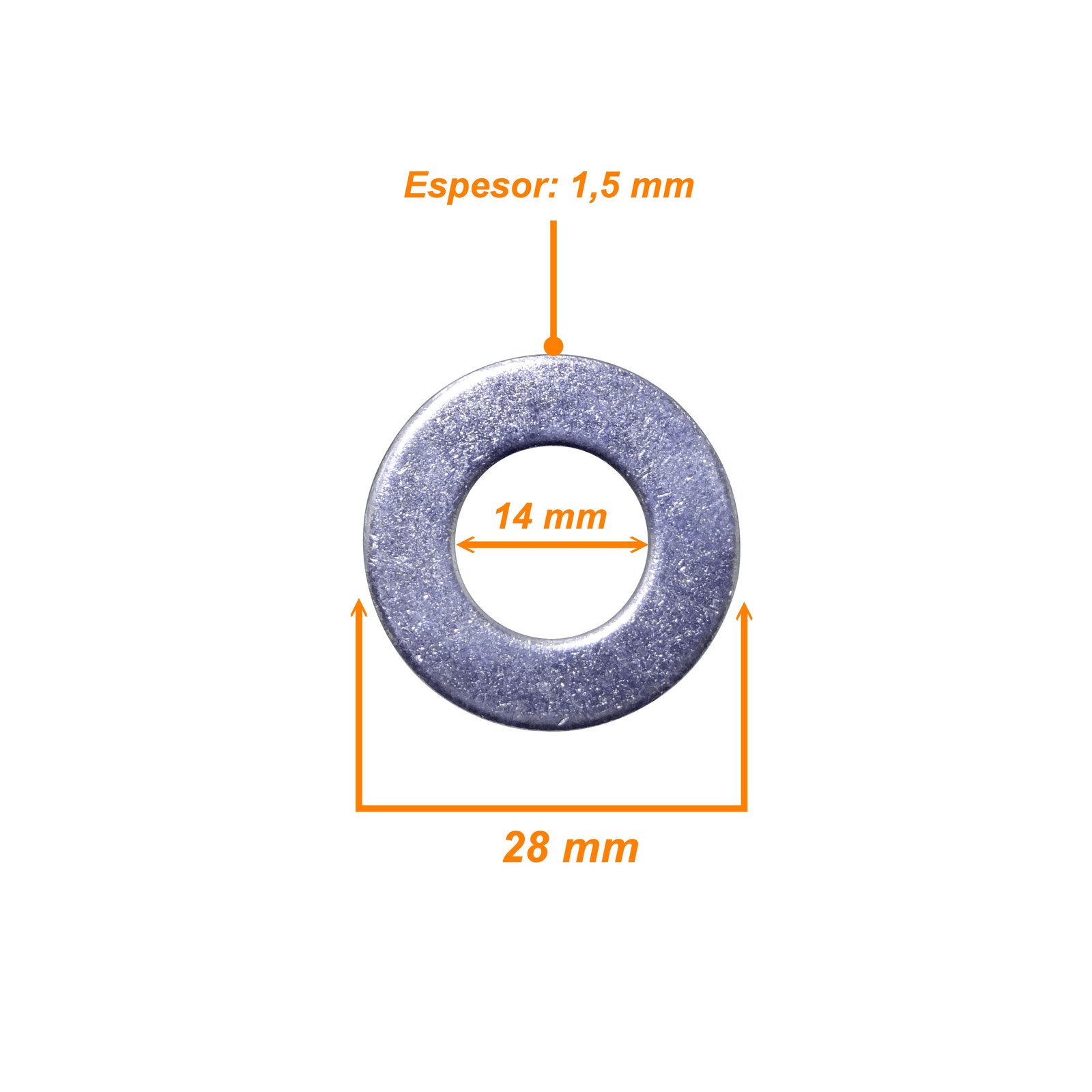 GOL-M14 - M14 Golillas 10-unids 28x14x1,5mm compatible con Sinfin M14-230