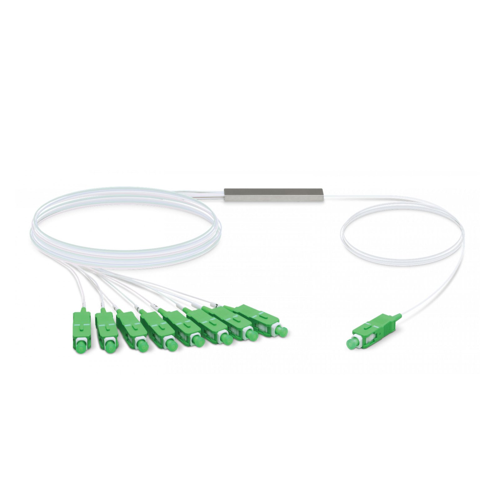 UF-SPLITTER-8 - UBIQUITI 1x8 SC/APC Divisor PLC p/GPON 3mt 150+150cm 0,9mm 1260-1650nm