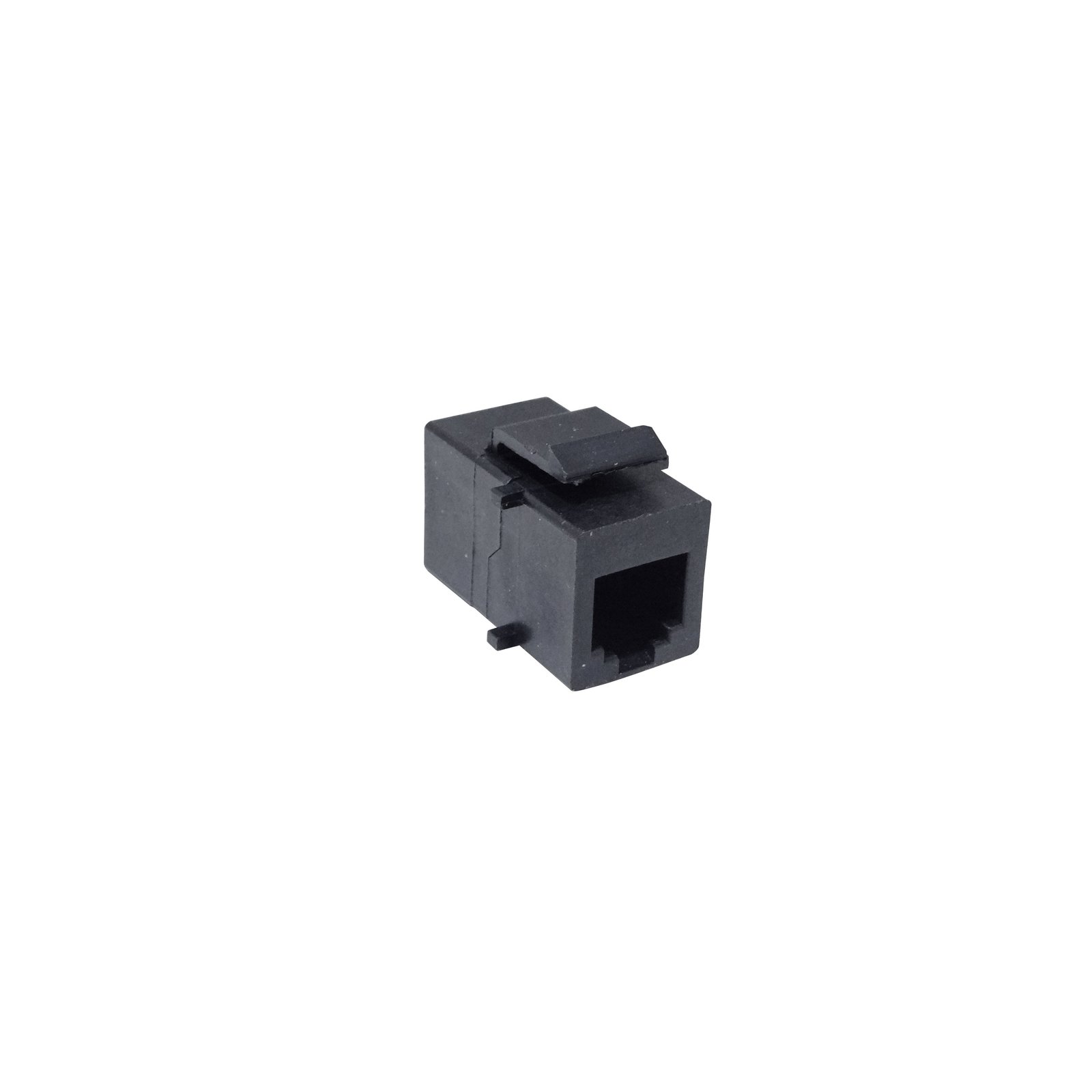 KC12N - Negro 6P6C UTP Copla RJ12-RJ12 Keystone Feedthrough RJ25-RJ25