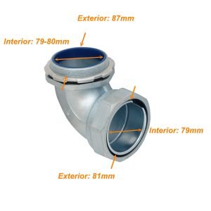 M03-SAC - Metalico 3-Pulg Codo Prensa Estopa para Flexible Aislacion IP65