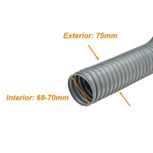 FLEXE75 - Solo-Metal 75mm Rollo-20mts Conduit Flexible Diametros ext/int 75/69mm