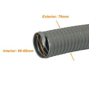M75-20 - 75mm Rollo-20mts Conduit Flexible Metalico Cubierto-PVC