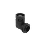 FLEP25-SC - 25mm Codo Salida Caja Prensa Estopa p/Conduit Flexible Plastico Negro - Imagen 2