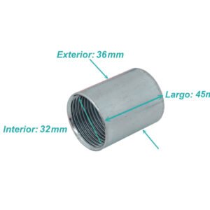 M01-COM - IMC 1-Pulg Copla Largo-45mm Hilo Interno 31/36mm-Diam-int/ext - Imagen 2