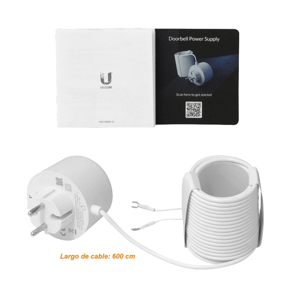 UVC-G4-DOORBELL-PS - UBIQUITI 20VAC 0,7A Fuente Poder p/Doorbell-Protect Schuko-M cable-6mt
