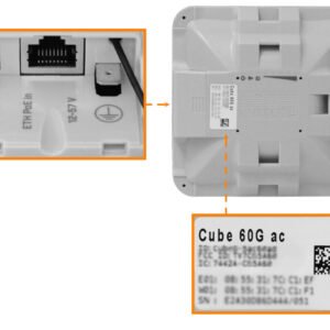 WIRELESS-WIRE-CUBE - MIKROTIK 2-unid pre-config-PtP 60GHz 5GHz 12dBi 1-1000 L3 inc24V 800mt - Imagen 2