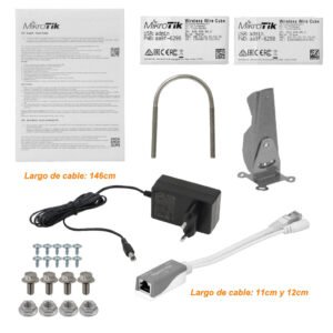 WIRELESS-WIRE-CUBE - MIKROTIK 2-unid pre-config-PtP 60GHz 5GHz 12dBi 1-1000 L3 inc24V 800mt - Imagen 6
